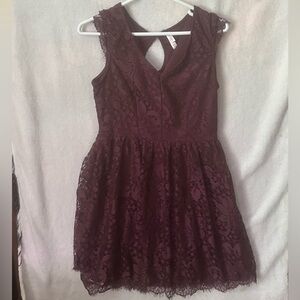 Xhilaration maroon Lace Mini Dress